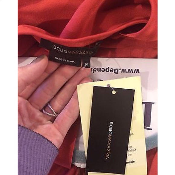 BCBG Dresses Nwt Bcbg Satin Halter Dress Saffron M Poshmark